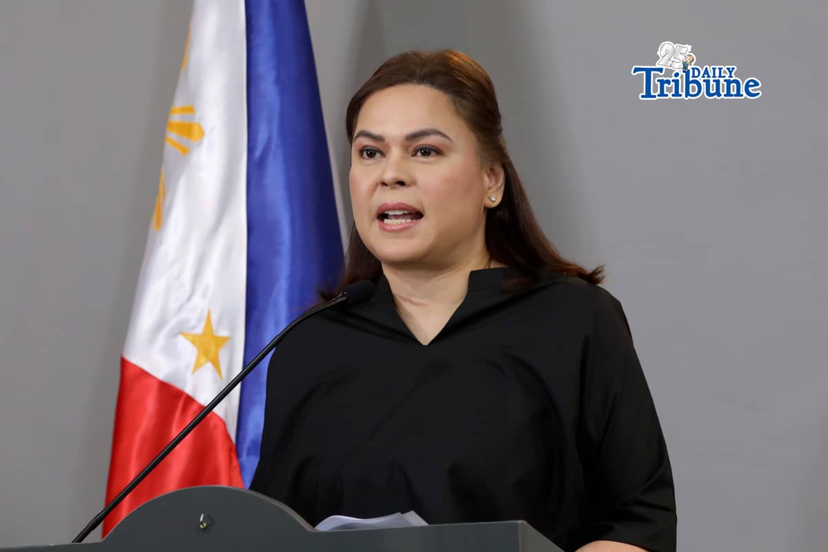 (February 18 2026) Vice President Sara Duterte announced her candidacy running for President in the 2028 election, during the press-conference held at OVP Office in Mandaluyong City, on Wednesday February 18 2026. Photo/Analy Labor