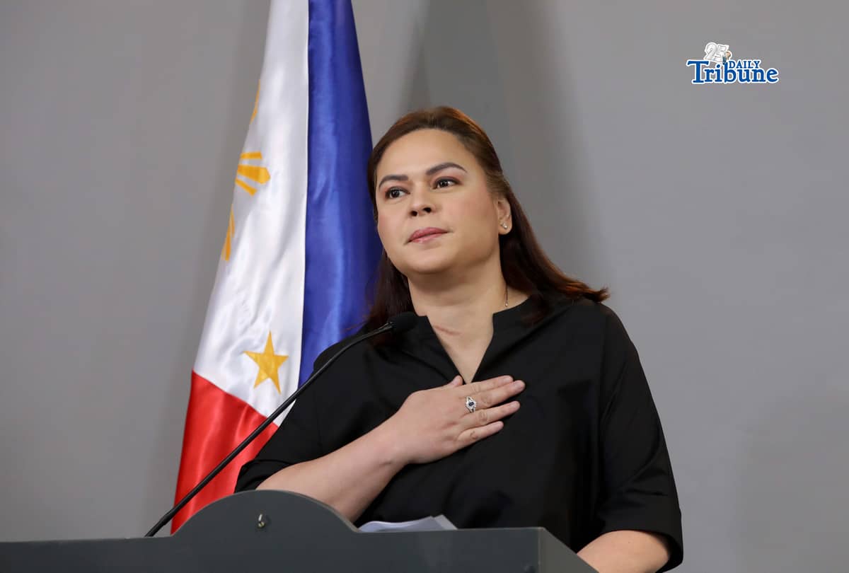 (February 18 2026) Vice President Sara Duterte announced her candidacy running for President in the 2028 election, during the press-conference held at OVP Office in Mandaluyong City, on Wednesday February 18 2026. Photo/Analy Labor