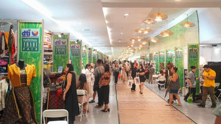 Exhibitors are positioned to sell their products at the Megatrade Halls 1–3 of SM Megamall in Mandaluyong City on Wednesday.