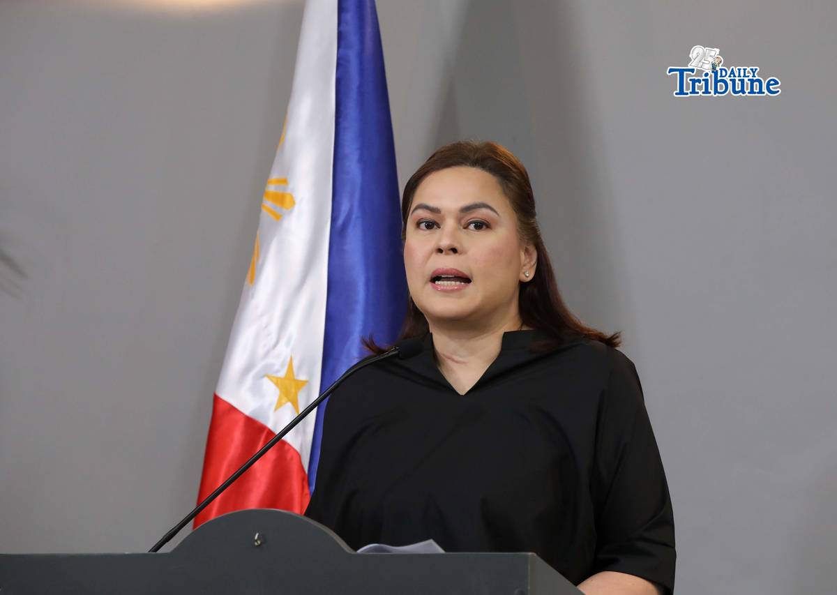 (February 18 2026) Vice President Sara Duterte announced her candidacy running for President in the 2028 election, during the press-conference held at OVP Office in Mandaluyong City, on Wednesday February 18 2026. Photo/Analy Labor