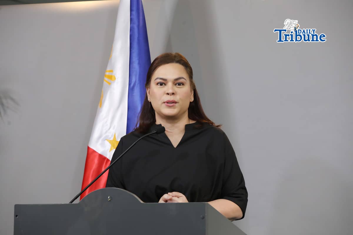 (February 18 2026) Vice President Sara Duterte announced her candidacy running for President in the 2028 election, during the press-conference held at OVP Office in Mandaluyong City, on Wednesday February 18 2026. Photo/Analy Labor