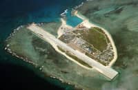 Aerial shot of the Kalayaan Group of Islands.