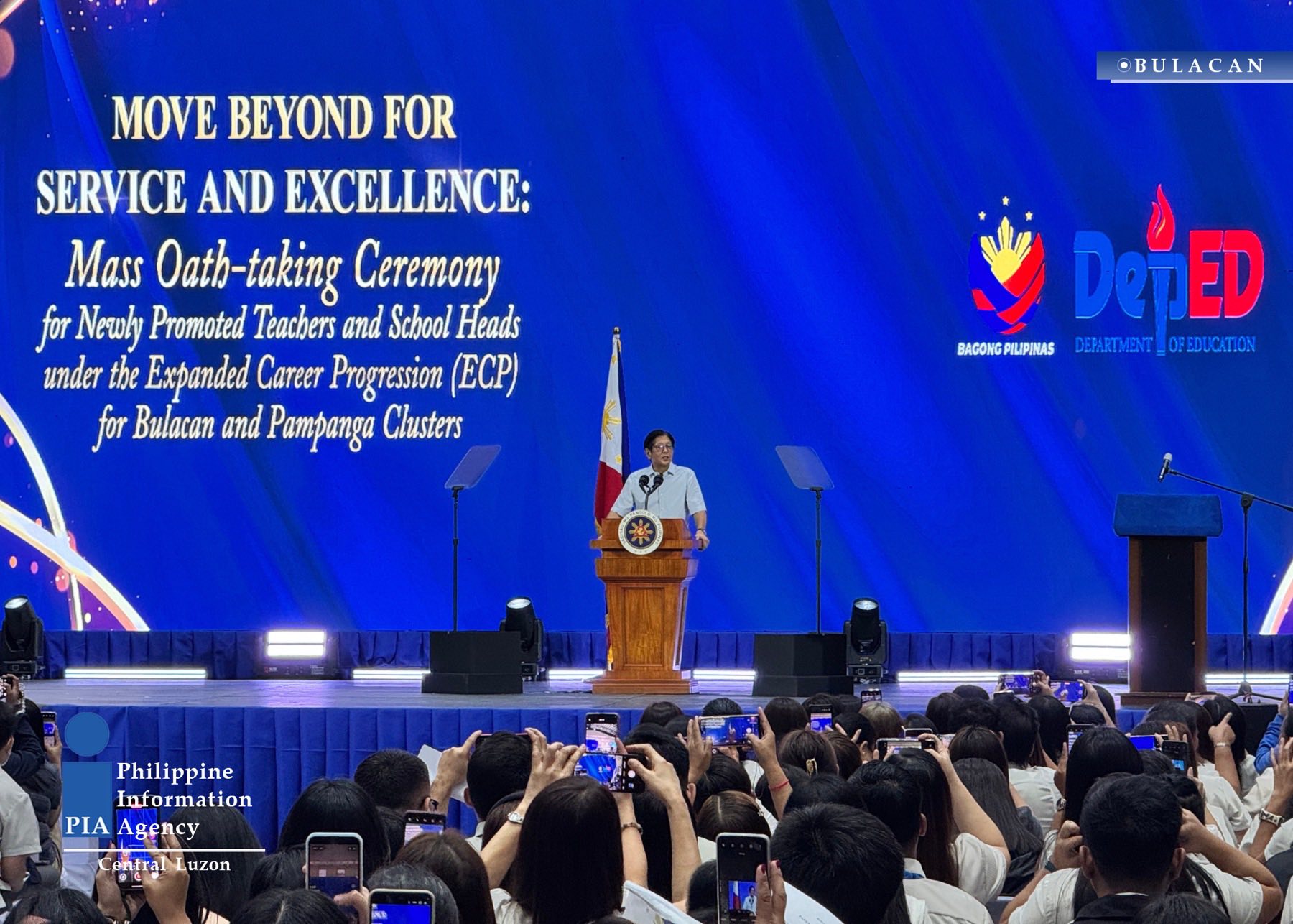 PBBM attends oath-taking for promoted teachers in Bulacan
