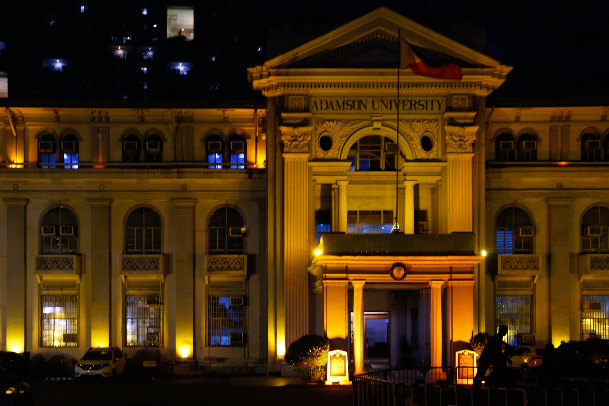 Adamson University glows in yellow 