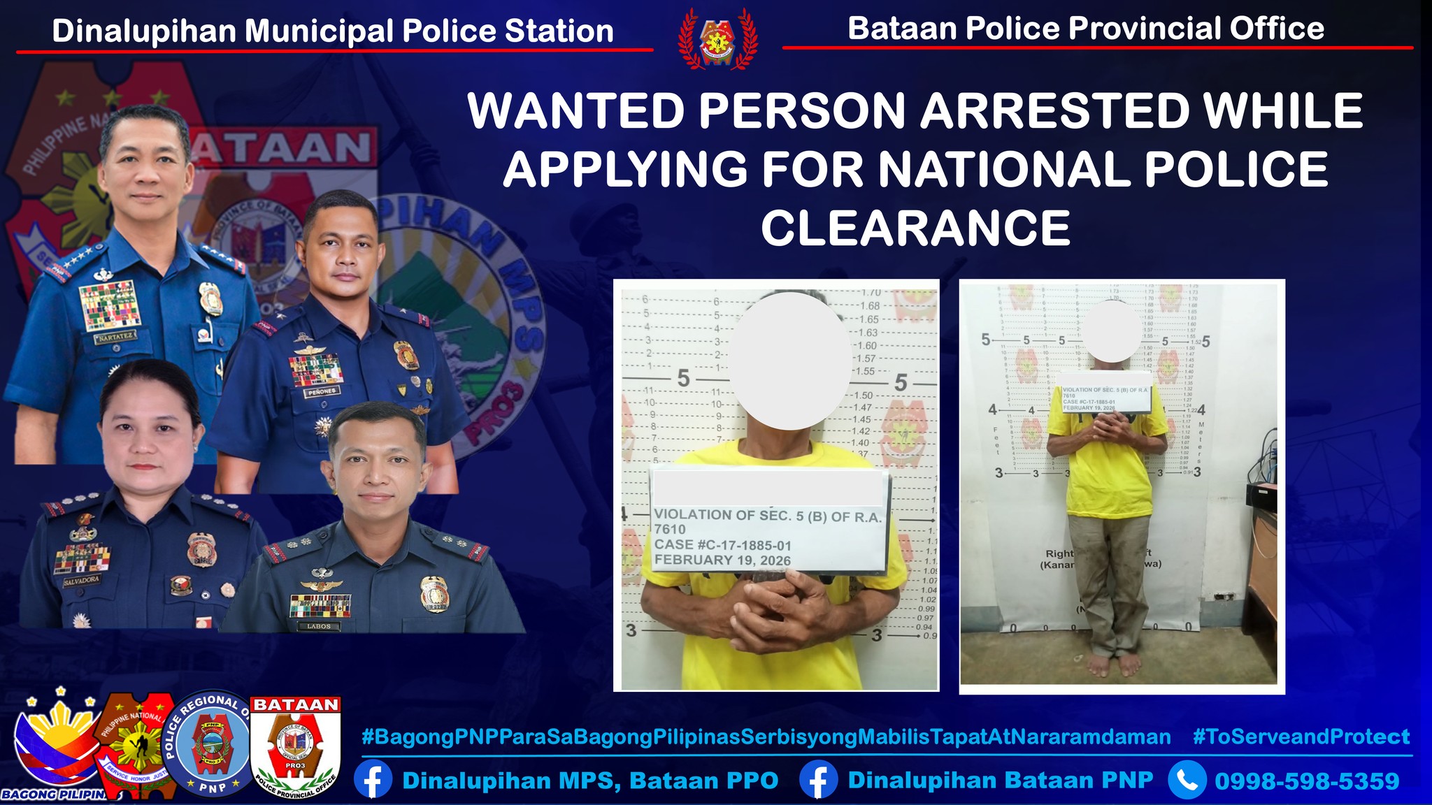 Wanted na lalaki, nahuli habang nag-aapply ng police clearance