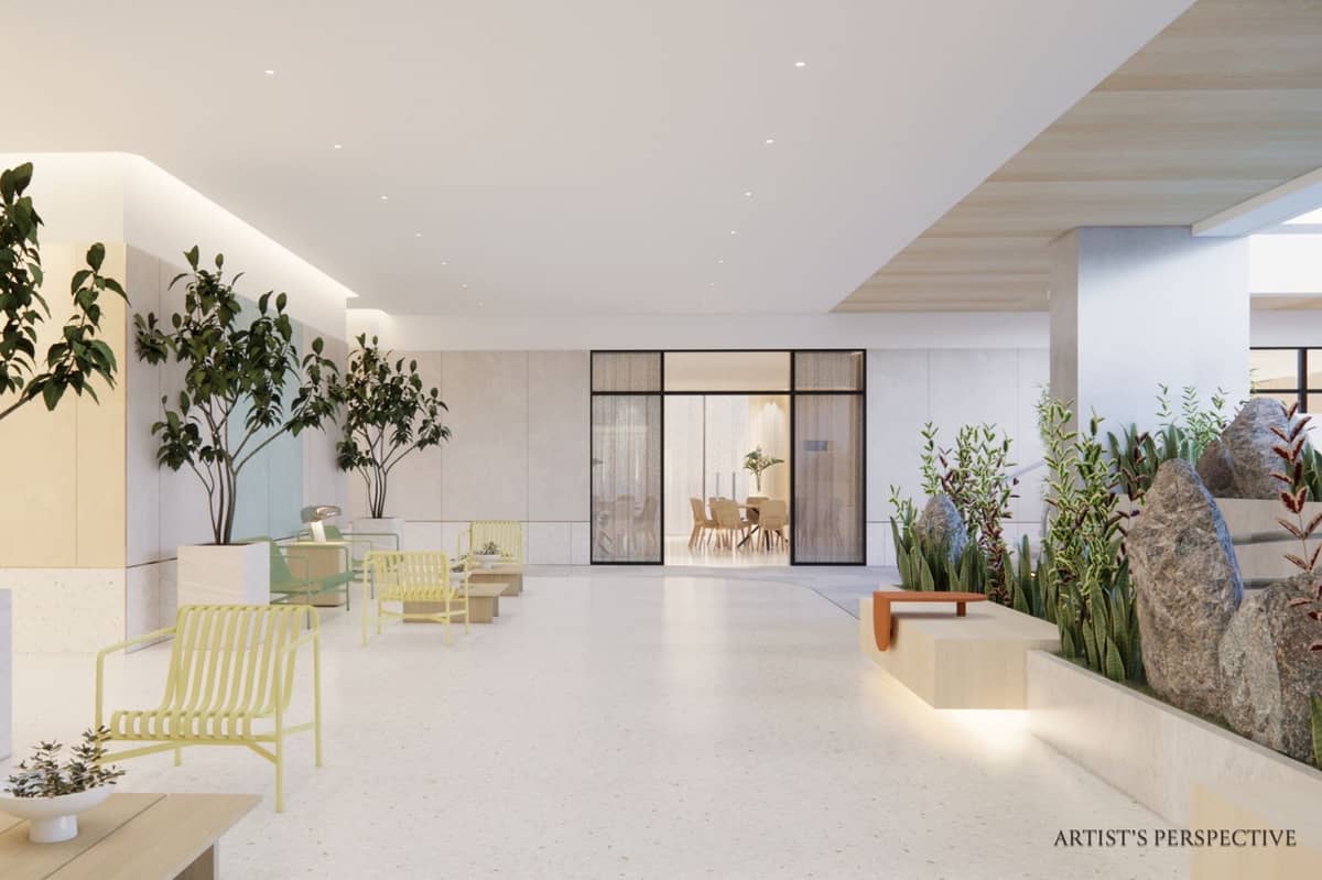 An outdoor lounge where you can hang out with friends or simply take a breather and unwind.