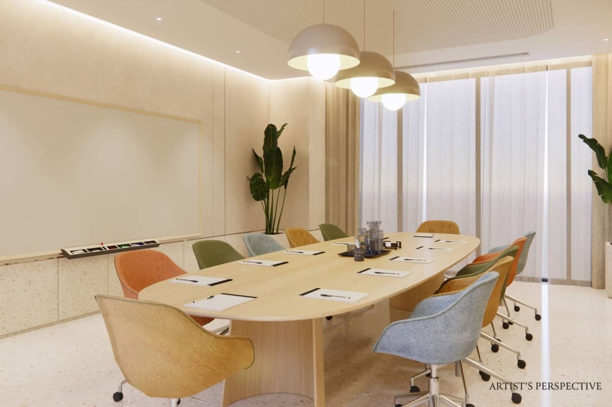 Meeting rooms inside the study lounge provide a quiet, dedicated space to prepare for your next presentation.