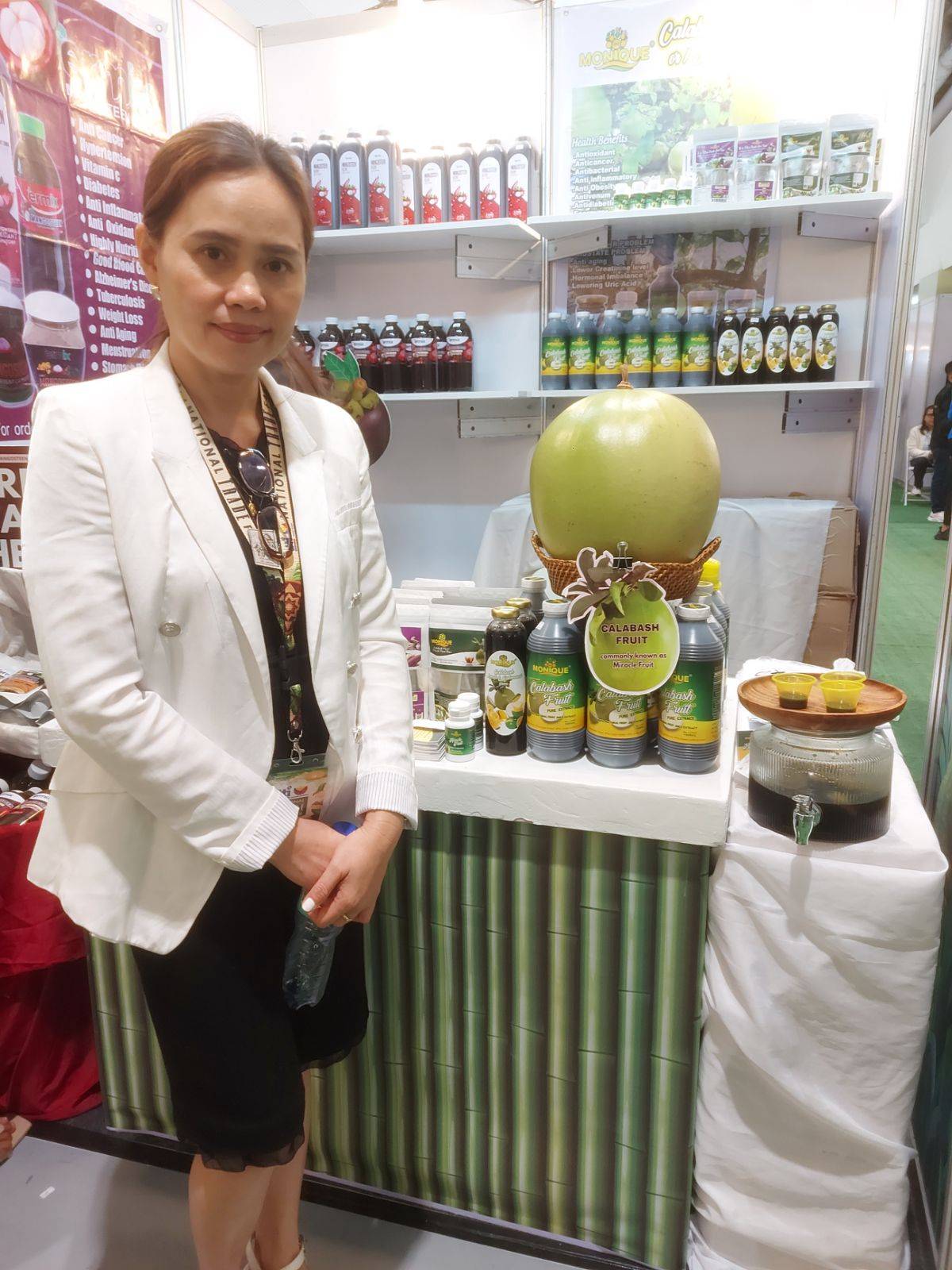 MADELYN Alvizo, owner of Monique Miracle Fruit Juice, which manufactures and distributes calabash fruit as a food supplement.