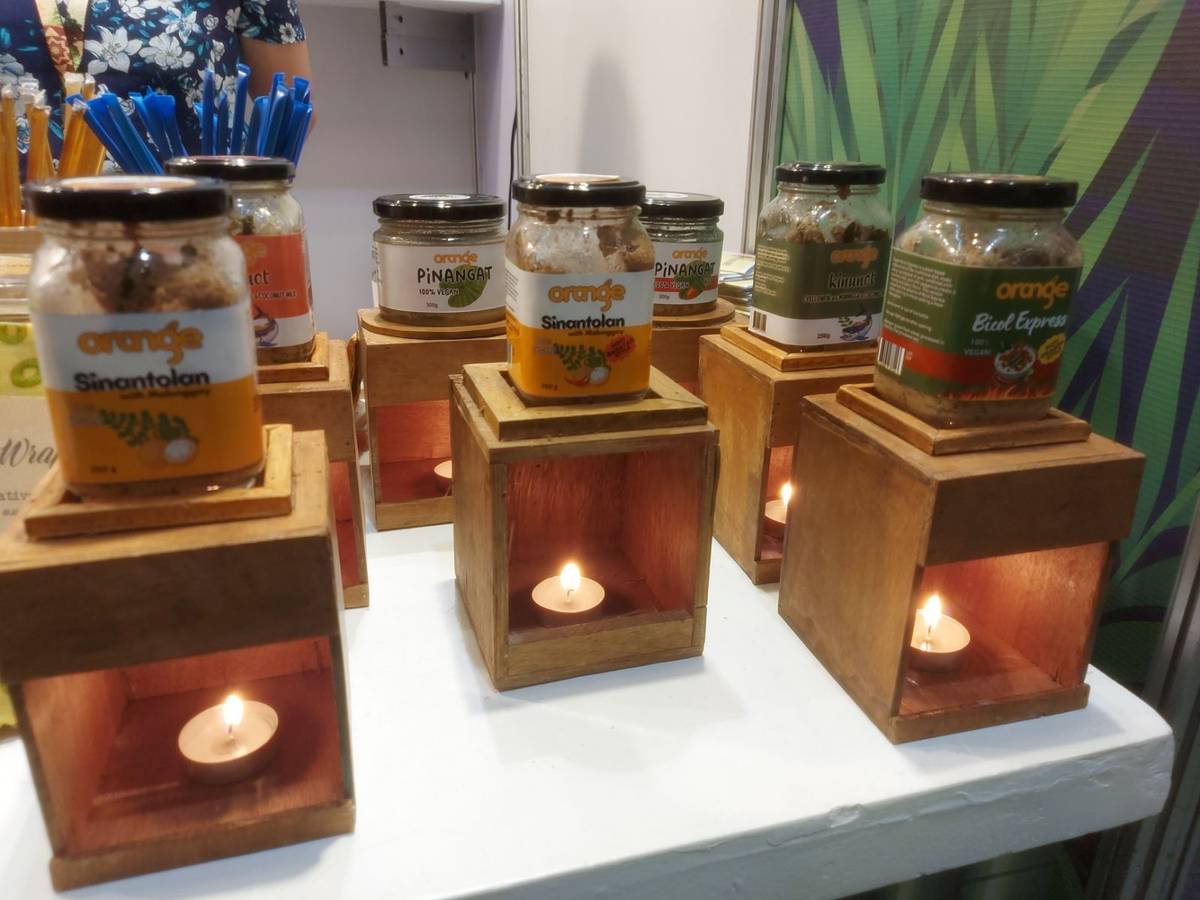Vegetarian canned Filipino delicacies.