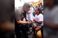 SENATOR Christopher ‘Bong’ Go visited Barangay Tañong in Malabon City to distribute assistance and personally check on the 111 residents affected by the recent fire incident.