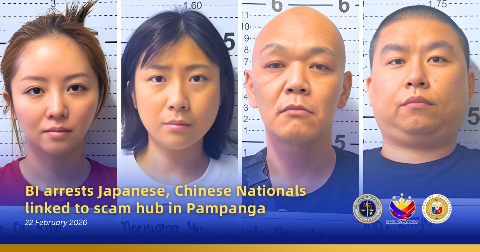 Japanese, Chinese nationals arrested in Pampanga scam hub