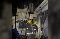 FIREFIGHTERS race against time to douse the blaze that engulfed a residential area on D. Gomez Street in Barangay Tejeros, Makati City.