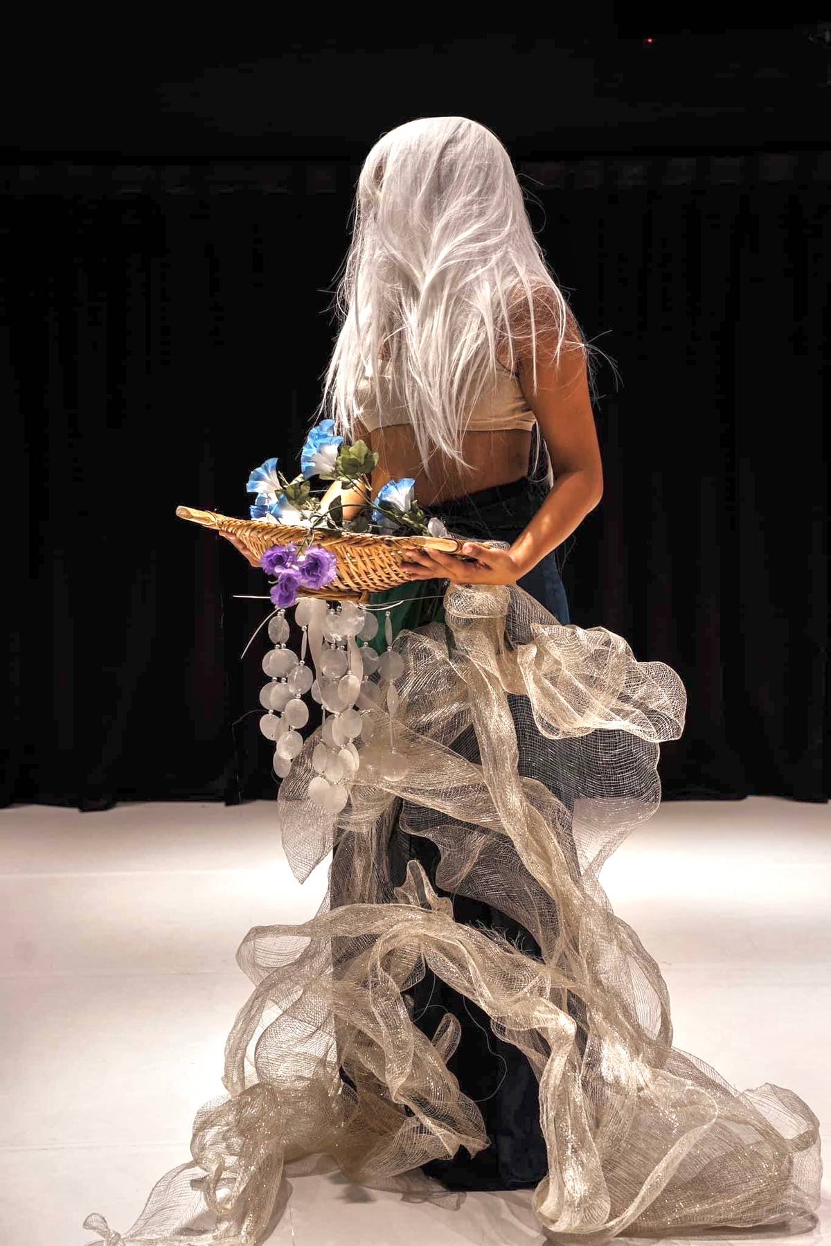 EA Torrado in her performance ritual piece, 'Caburayan,' in Taiwan.