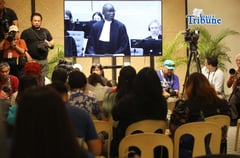 Families of EJK victims watch ICC hearing on Duterte