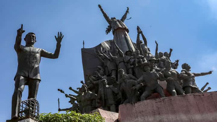 The EDSA People Power Monument at White Plains Avenue in Quezon City