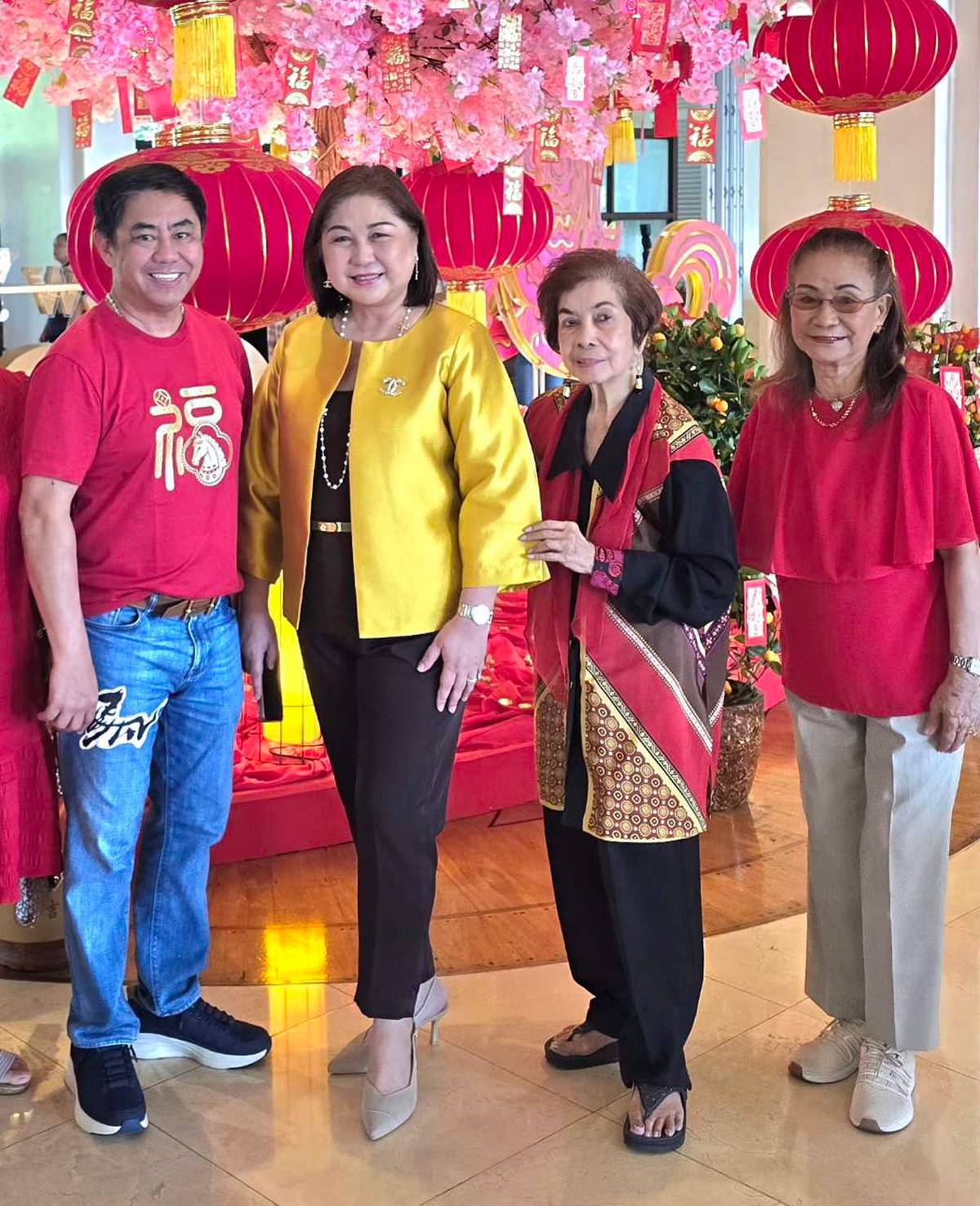 CONGRESSMAN Junard Chan, Mayor Cindi Chan with Chinggay Utzurrum and Aissa dela Cruz.