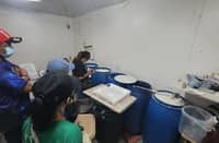 The PDEA raids a warehouse serving as a meth lab in Valenzuela lab