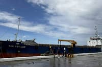 A CARGO vessel carrying at least 3,000 master cases of smuggled cigarettes remains docked at the Ensign Majini Pier of the Western Mindanao Naval Command following a successful maritime interdiction.