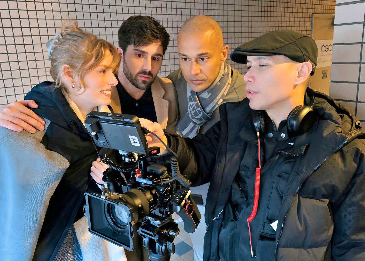 SHERIDAN Mortlock, Nico Locco, Will Devaughn and director Nijel de Mesa.