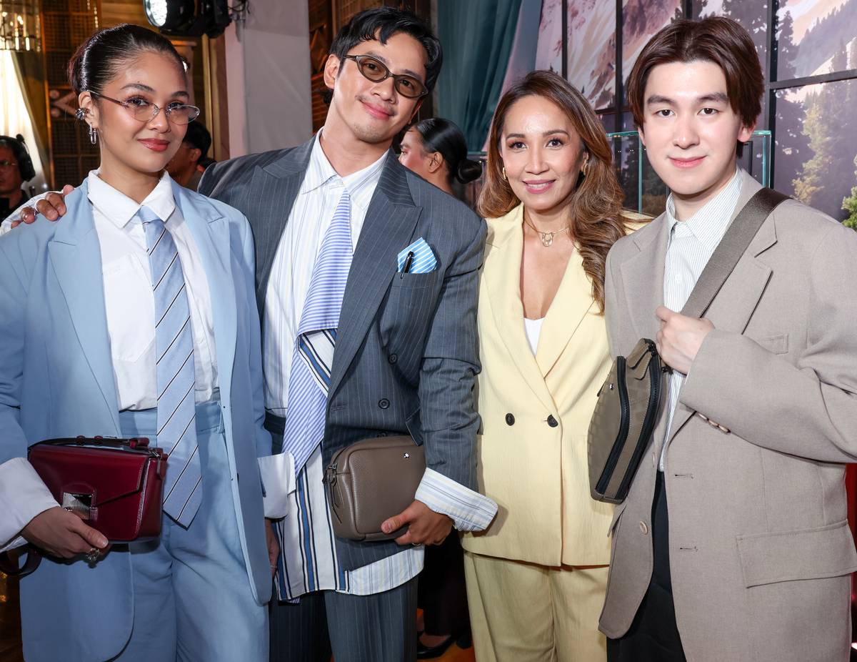 ANGELIQUE Manto David Guison Valerie Roque, Senior Brand Manager, Montblanc Philippines and Gabbie Mariano