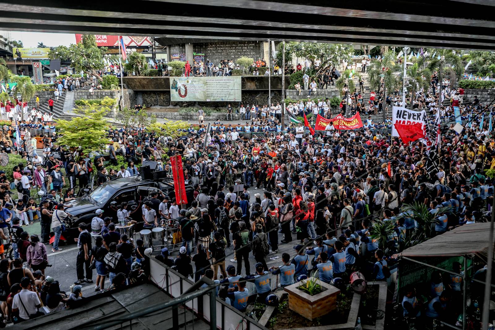 More than 12000 people joined the protest in EDSA on Wednesday, 25 February, 2026 in commemoration of the 40th anniversary of People Power Revolution. Aram Lascano