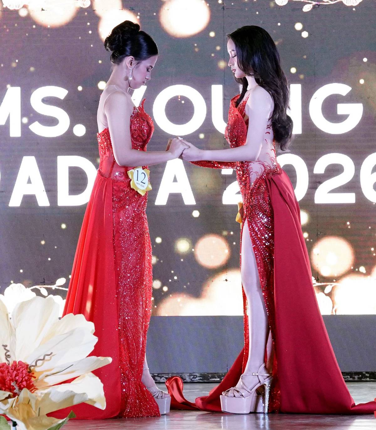 MIKAELLA Faith Turallo and Jherein Kim Mosico during the announcement of top winners