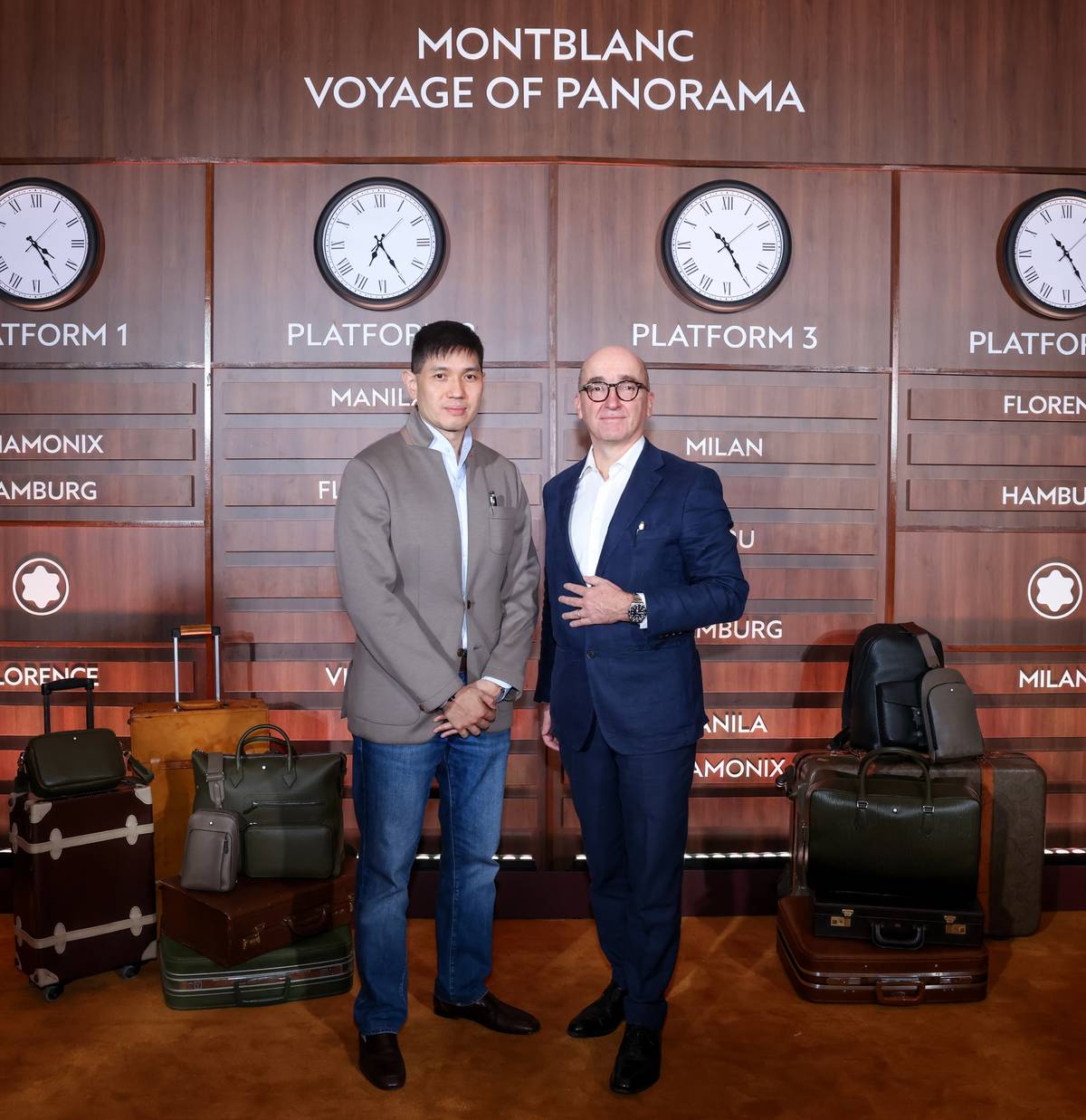 MICHAEL Huang, senior vice president for Store Development and Expansion, Rustan’s; and Jean-Sébastien Gerondeau, president of Montblanc South Asia.