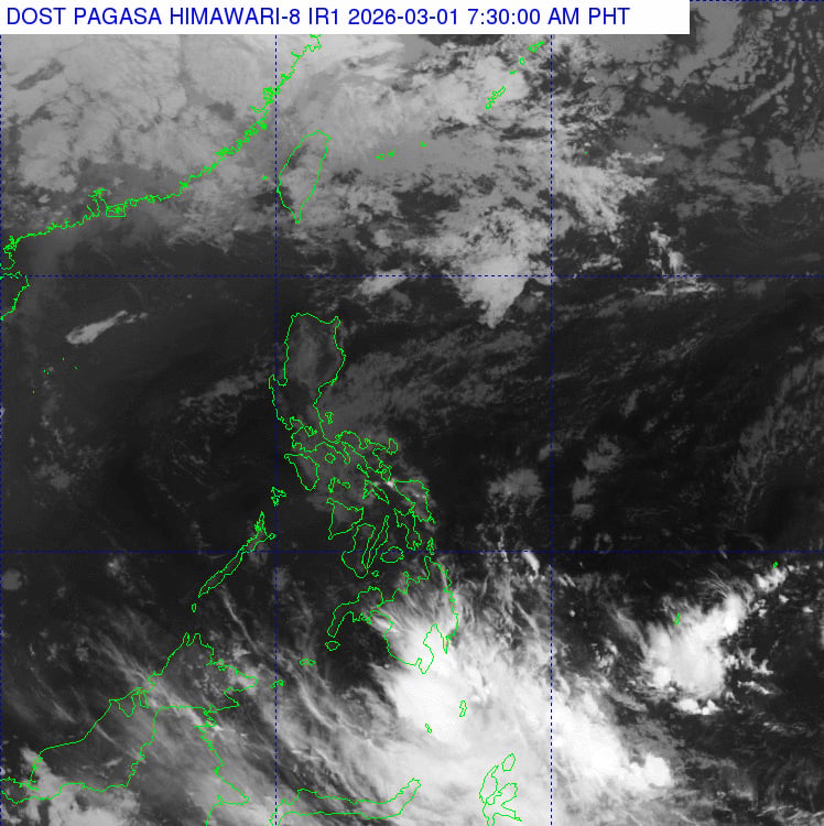Cloudy skies, brief heavy rains seen across Philippines
