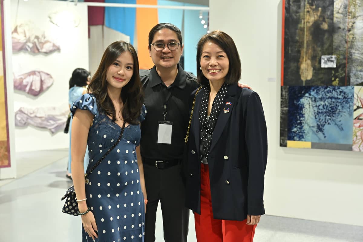 MARIA Tan, Reg Yuzon and Ambassador Constance See of Singapore.