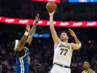 Doncic puts on birthday show