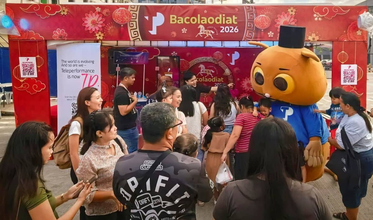 TERRY the Tarsier welcomes onlookers as festivalgoers explore TP’s interactive and culturally inspired experience booths during the three-day Bacolaodiat Festival.