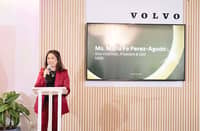 MARIA Fe Perez-Agudo, vice chairman, president and CEO of HARI, speaks during the Volvo Personal Service certification event.