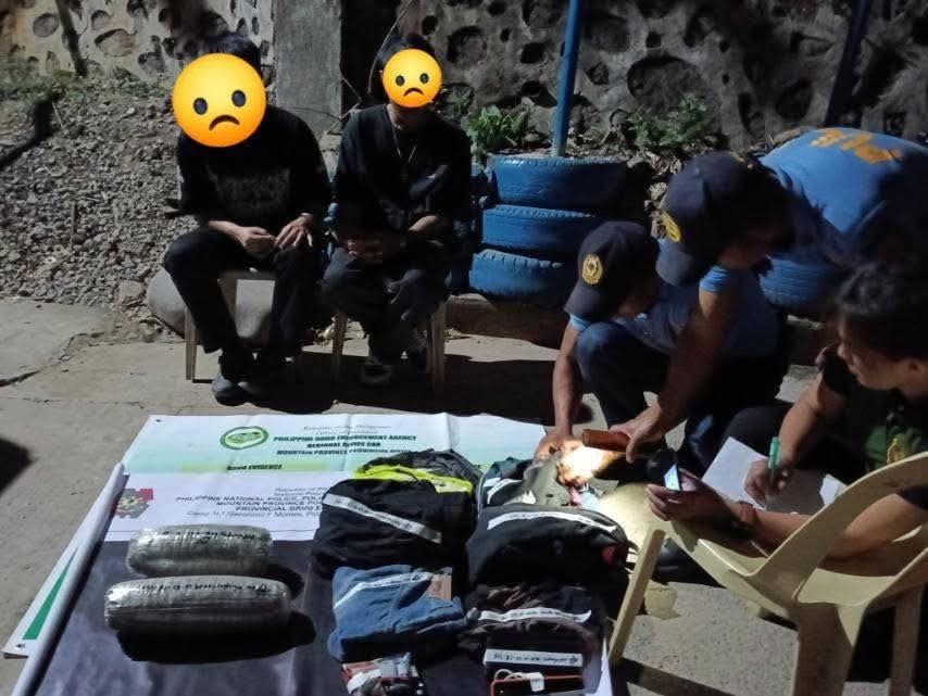 2 students nabbed with P2 kilos marijuana in Mountain Province