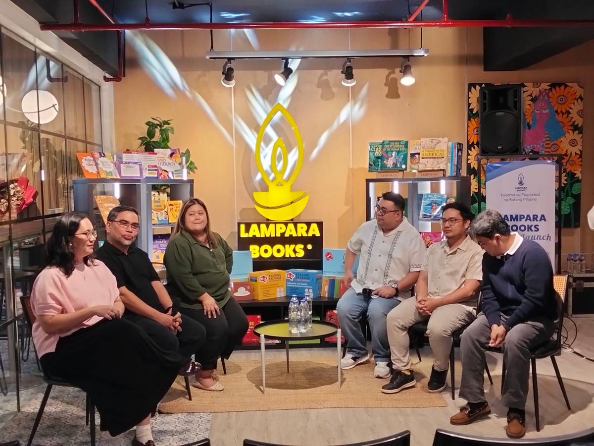 From left to right:
• Michellan Sarile-Alagao, author of the "Kids Have Rights!" series
• Victor A. Villanueva, author of the "Magbasa Tayo!" series
• Daisy Jane Calado, author of the "Let’s Read!" series
• Eugene Y. Evasivo, author of the "Filipino Board Books" series
• Pepot Atienza, author and illustrator of "Kaloka Ka, Lolo!"
• Arnold Subastil, author of "Nasaan ang mga Nawawalang Nail Cutter?"