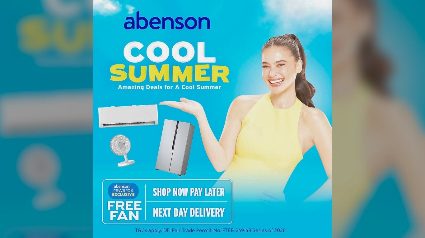 ANNE Curtis appears in Abenson’s promotional material for its 'Cool Summer' campaign, highlighting appliance deals, shop-now-pay-later options and next-day delivery offers for the summer season.