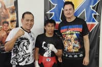 IBF champion Pedro Taduran (middle) gets premium training in Las Vegas under the watchful eyes of lead trainer Carl Peñalosa Jr. and American dealmaker Sean Gibbons.