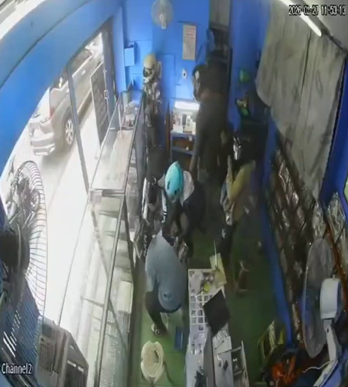 SCREEN grab from CCTV footage of the Jewelry store that was robbed by six criminals last February 27 in Barangay Pasong Putik in Quezon City.