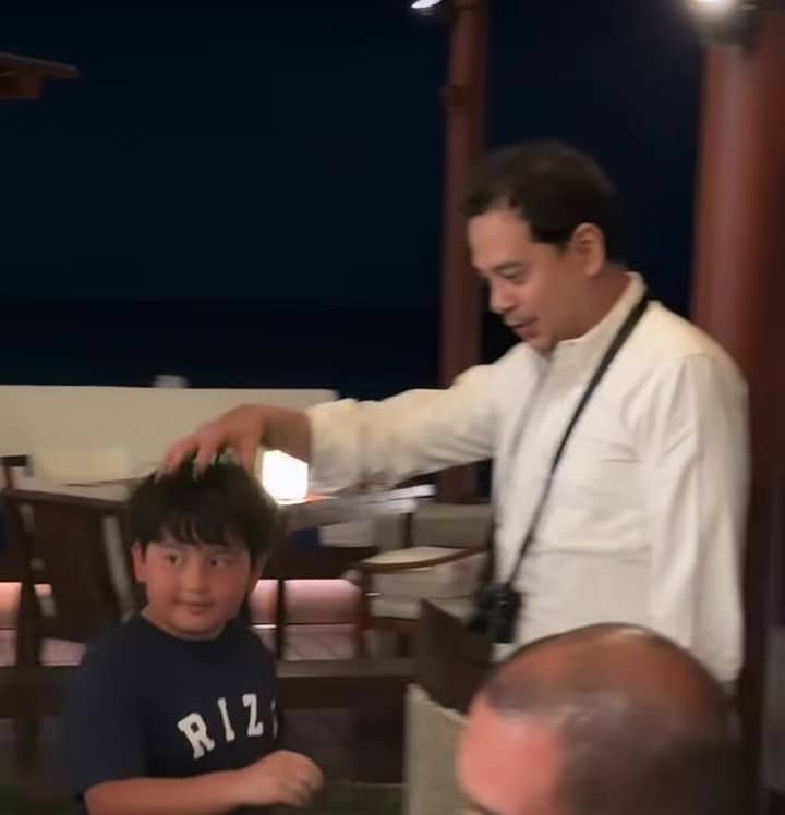 JOHN Lloyd with son Elias.