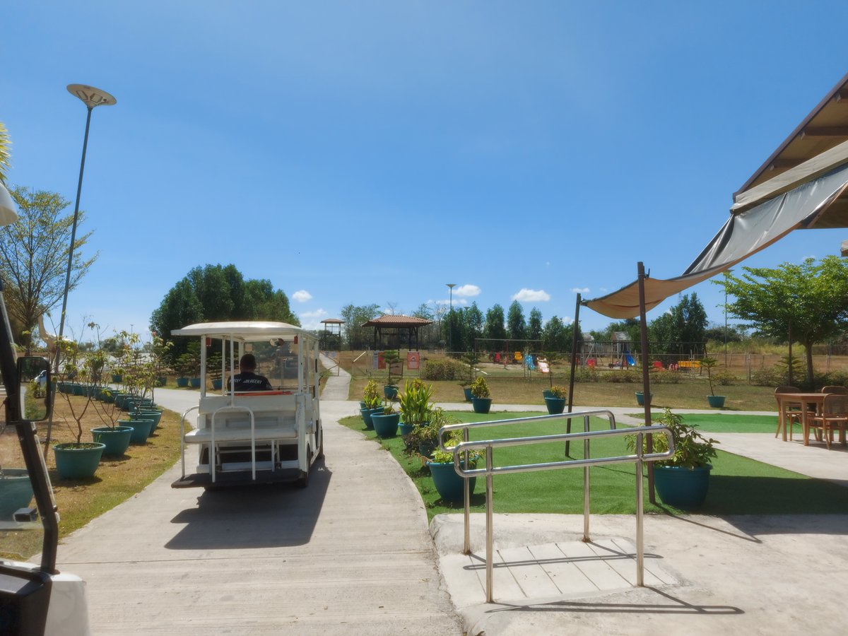GOLF carts take guests around.