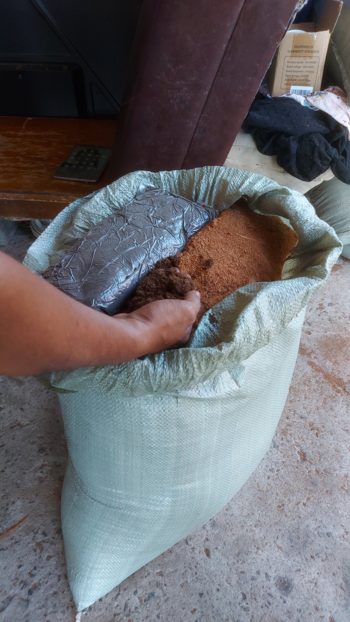 ORGANIC soil from compost.
