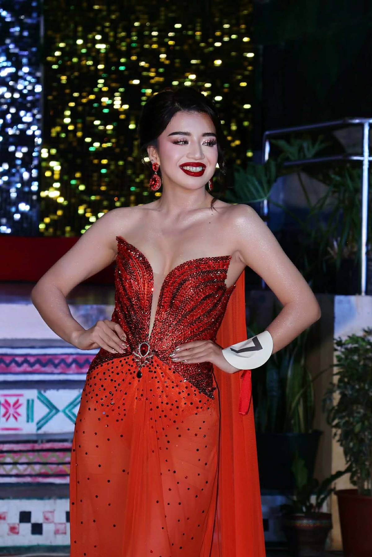 DAPHNE Dangawen graces the stage during the evening gown competition of the Mr. and Miss Besao 2026 pageant, where she won the Best in Evening Gown award.