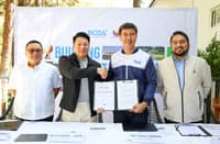 (L-R) DBP-Data Center, Inc. COO Jose Carmelo J. Porciuncula, and DBP-Data Center, Inc. Prescient and CEO Michielson L. Luakian, BCDA President and CEO Engr. Joshua M. Bingcang, John Hay Management Corporation (JHMC) President Manjit Singh Reandi.