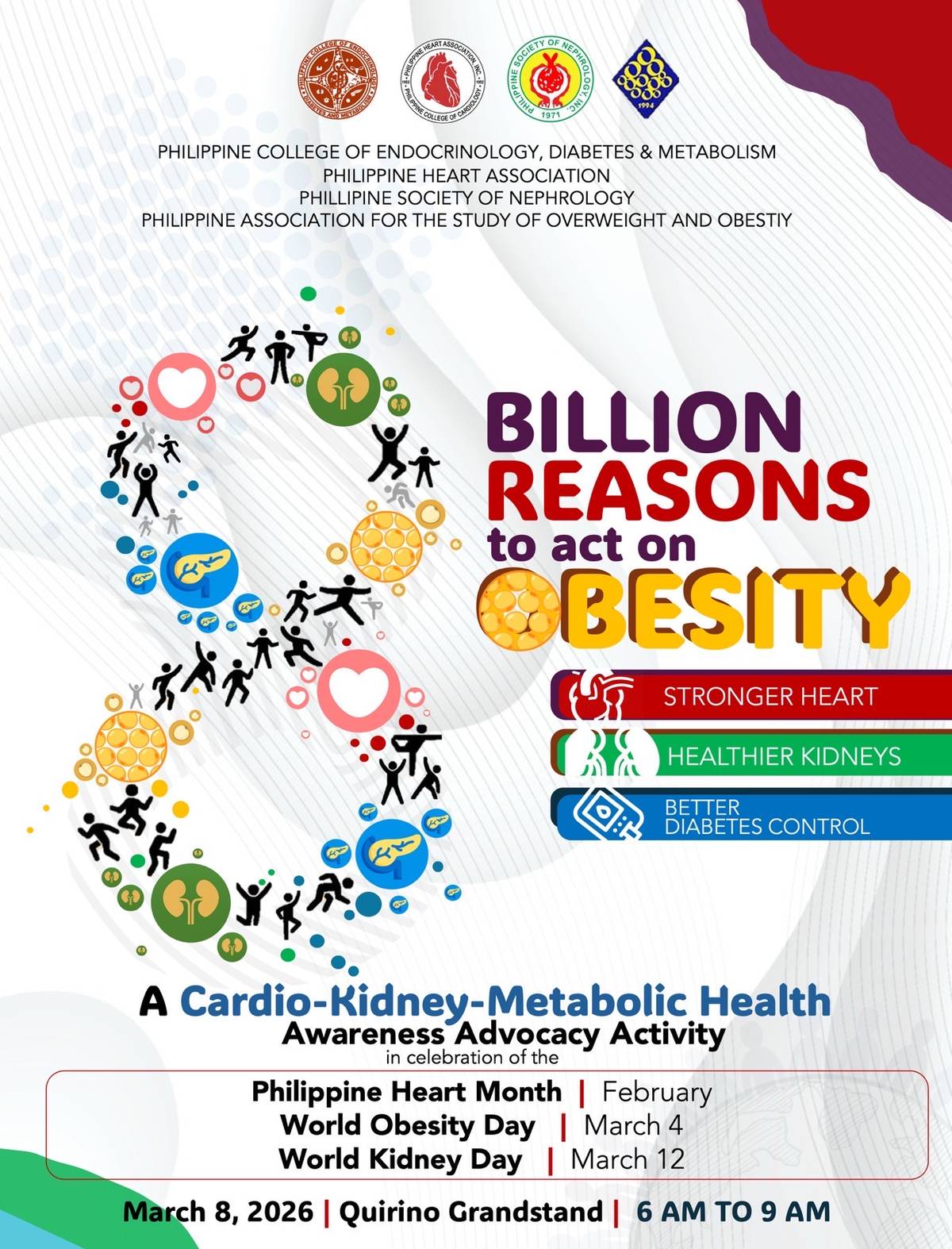 BILLION reasons to act on Obesity’ event poster.