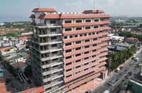 The new and improved Las Piñas General Hospital and Satellite Trauma Center Building in Barangay Pulang Lupa 1, Las Piñas City.