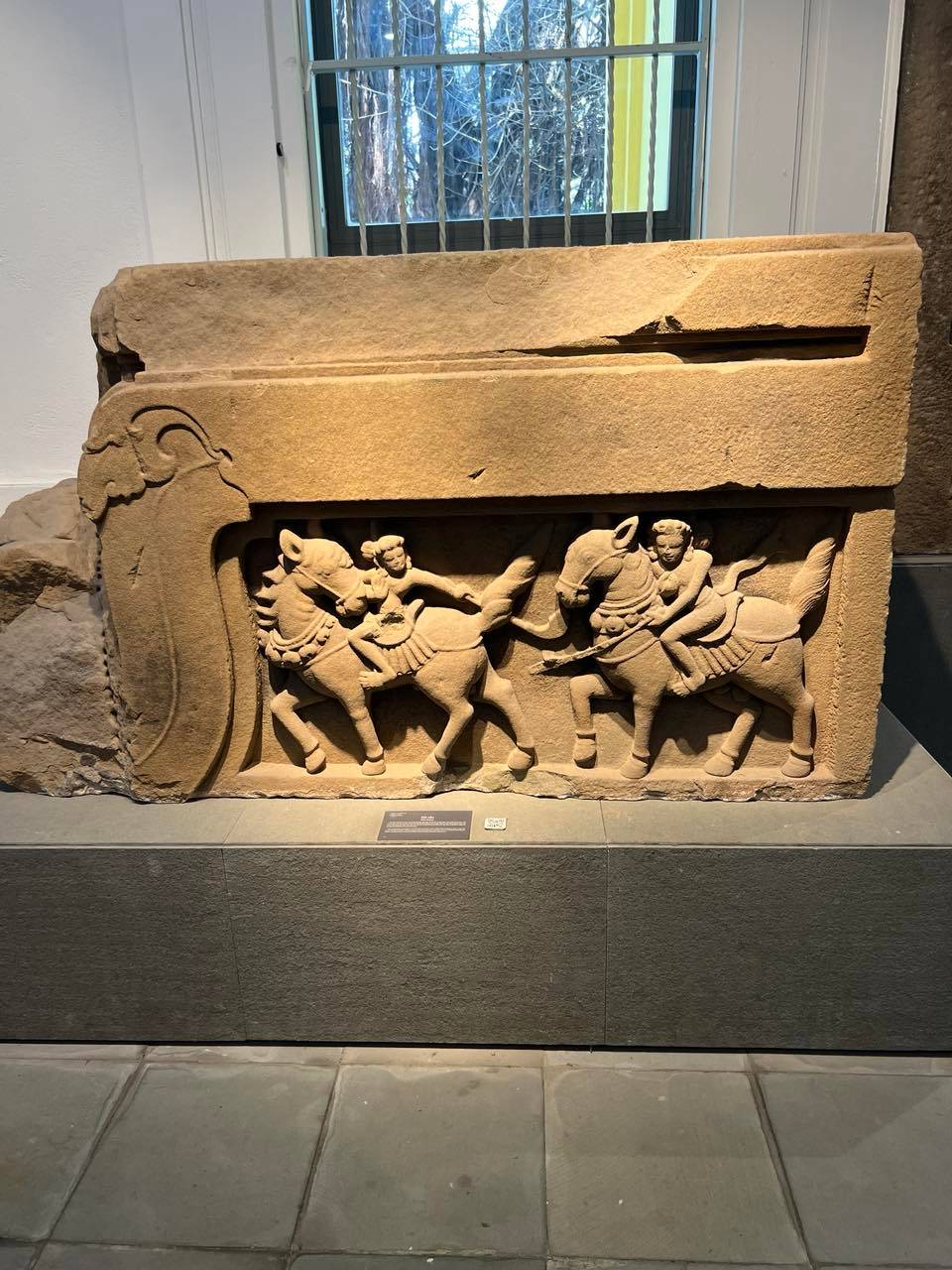 A RELIEF which depicts polo players.