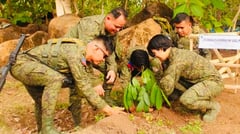 State troops mark 129th anniversary
with tree-planting drive