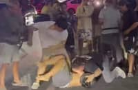 SCREEN grab from the video posted on social media of a road rage incident in Quezon City.