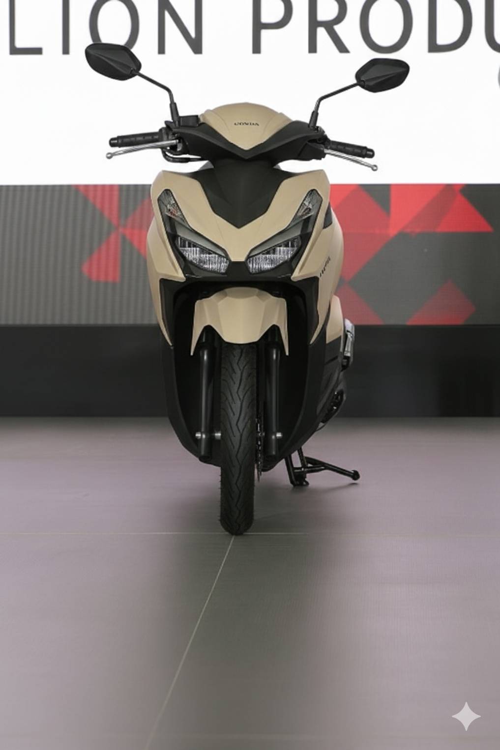 FRONT view of the Honda Click125 displayed during the ceremony that marks the rollout of the new model and the start of local engine production.