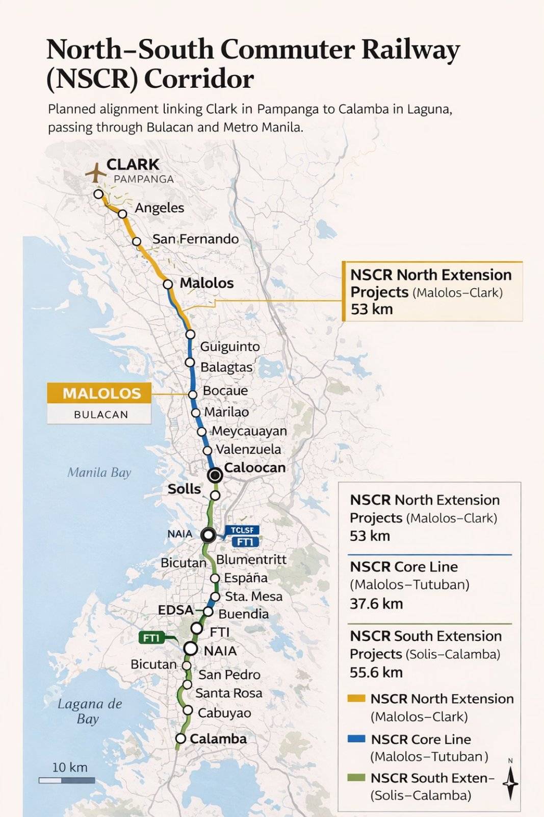 WHEN completed, the NSCR expansion project will serve the points shown in the map.
