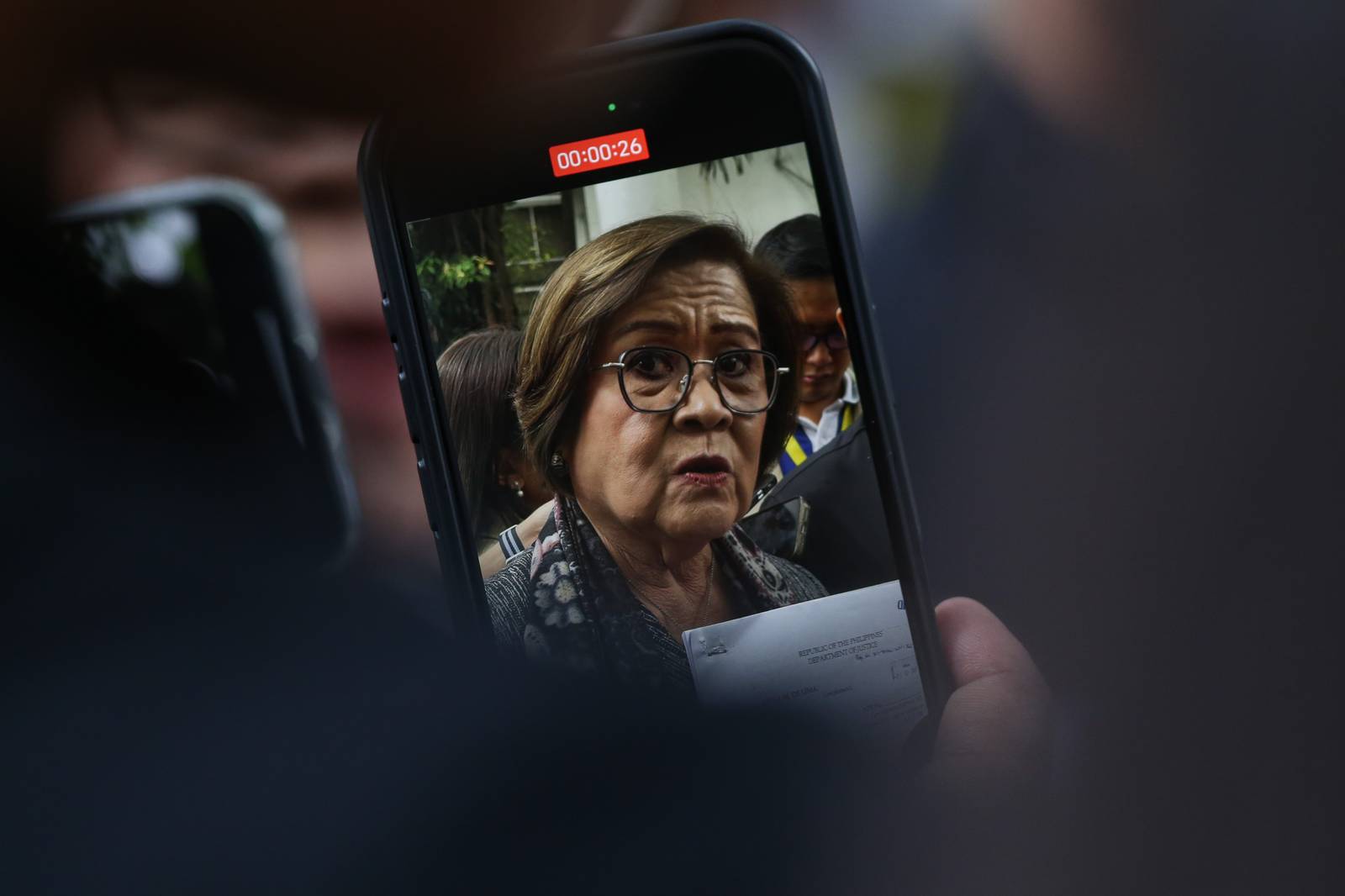 House Senior Deputy Minority Leader Leila de Lima and 2025 Ramon Magsaysay Award awardee Fr. Flavie Villanueva filed a perjury case at the Department of Justice on Monday, 09 March 2026, against 18 former Marines who claimed to have delivered cash for former representative Zaldy Co.